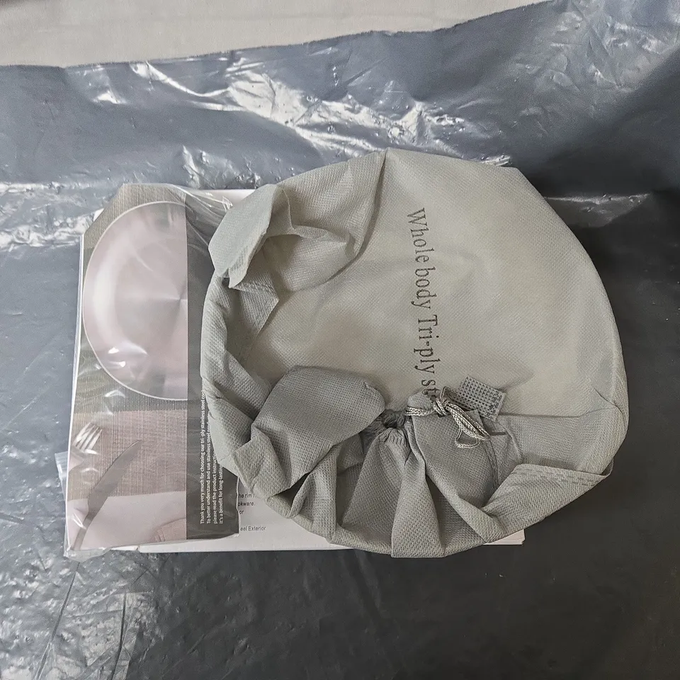 DELARLO 8 INCH FRYING PAN – BOXED, 3-PLY STAINLESS STEEL BOXED