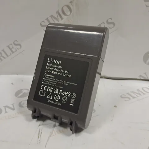 BOXED LI-ION RECHARGEABLE BATTERY PACK FOR D7