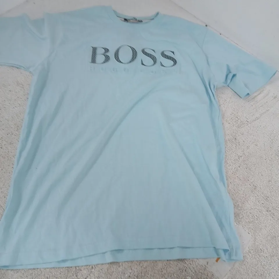 BOSS T-SHIRT – LIGHT BLUE, UK SIZE M