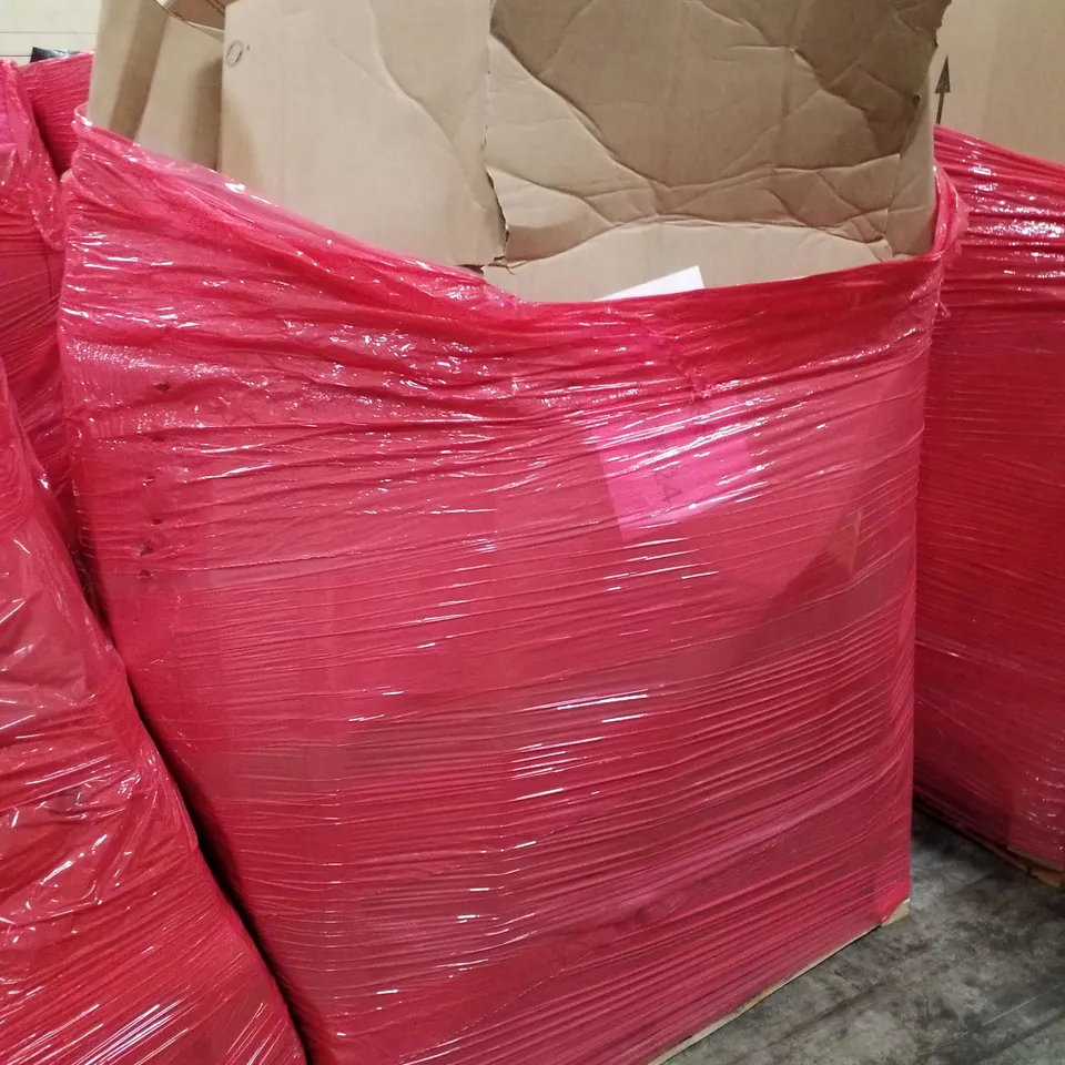 PALLET OF ASSORTED PRODUCTS INCLUDING OFFICE CHAIR, AIR COOLER, ELECTRIC HEDGE TRIMMER, RETRACTABLE SAFETY GATE