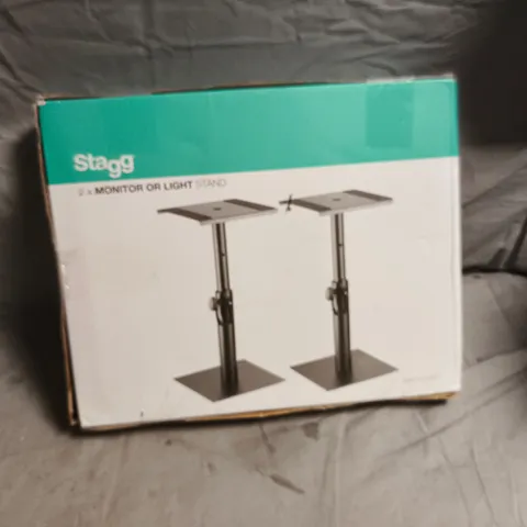 STAGG 2 X MONITOR OR LIGHT STAND – BOXED