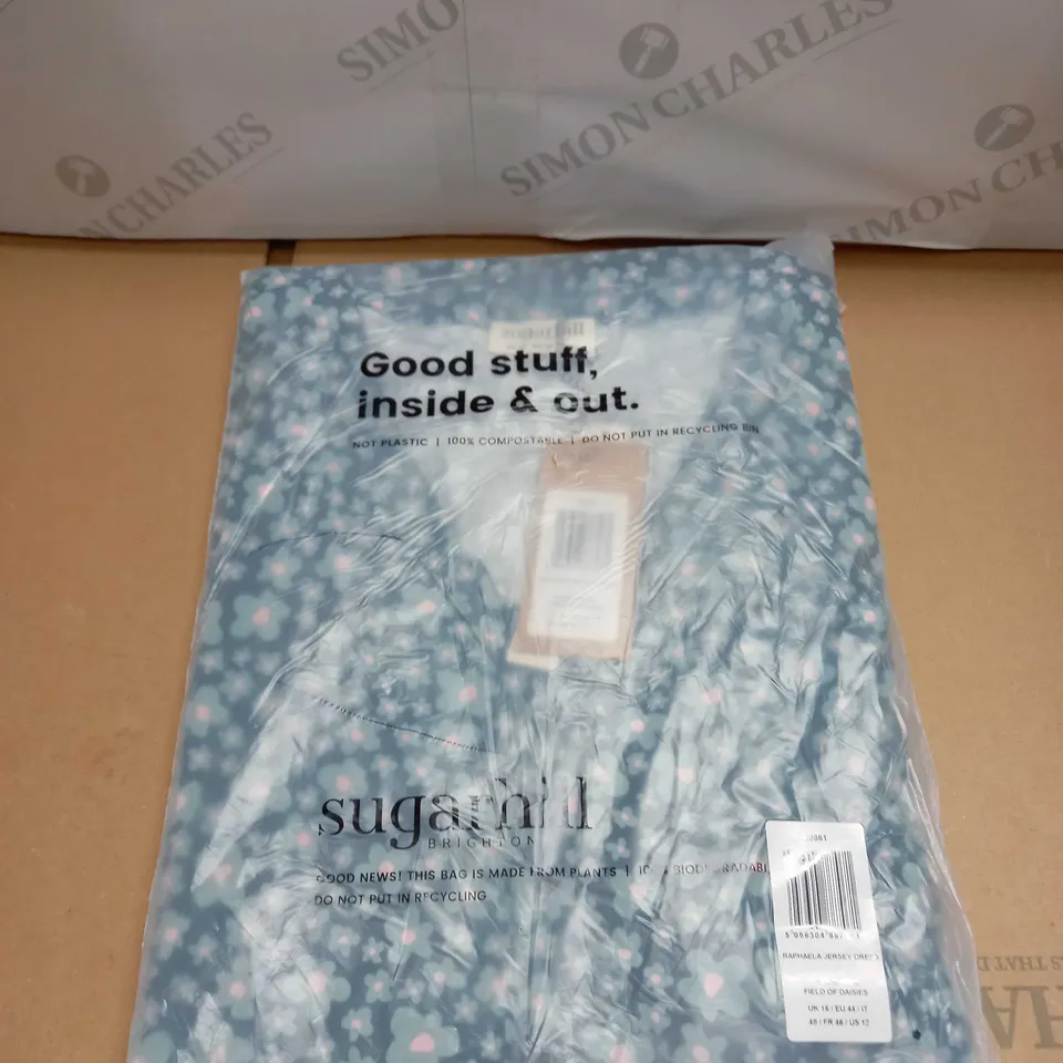 BAGGED SUGARHILL RAPHAELA JERSEY DRESS SIZE 16