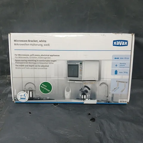 BOXED XAVAX MICROWAVE BRACKET IN WHITE 