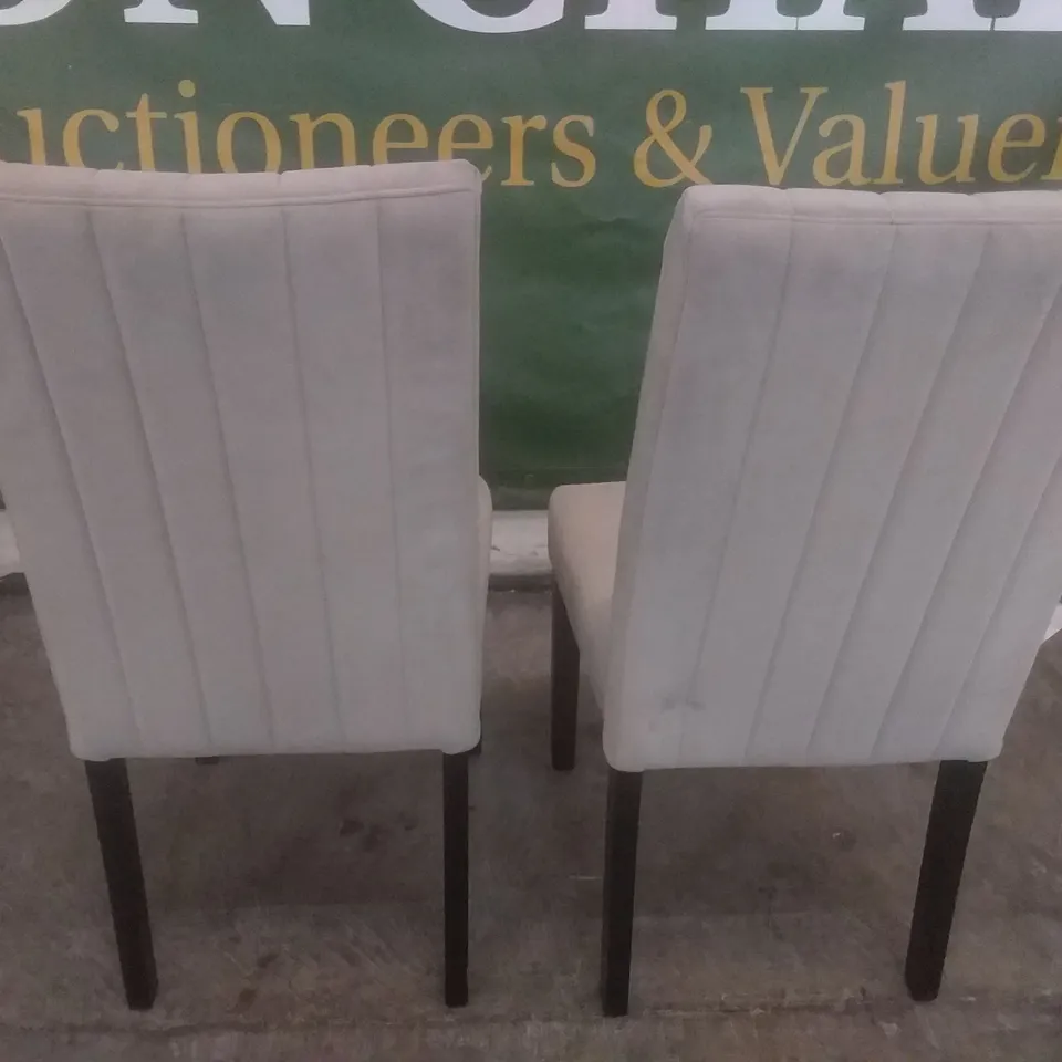 SET OF 2 NEW SALIBURY MINI VELVET DINING CHAIRS (BROWN LEG)
