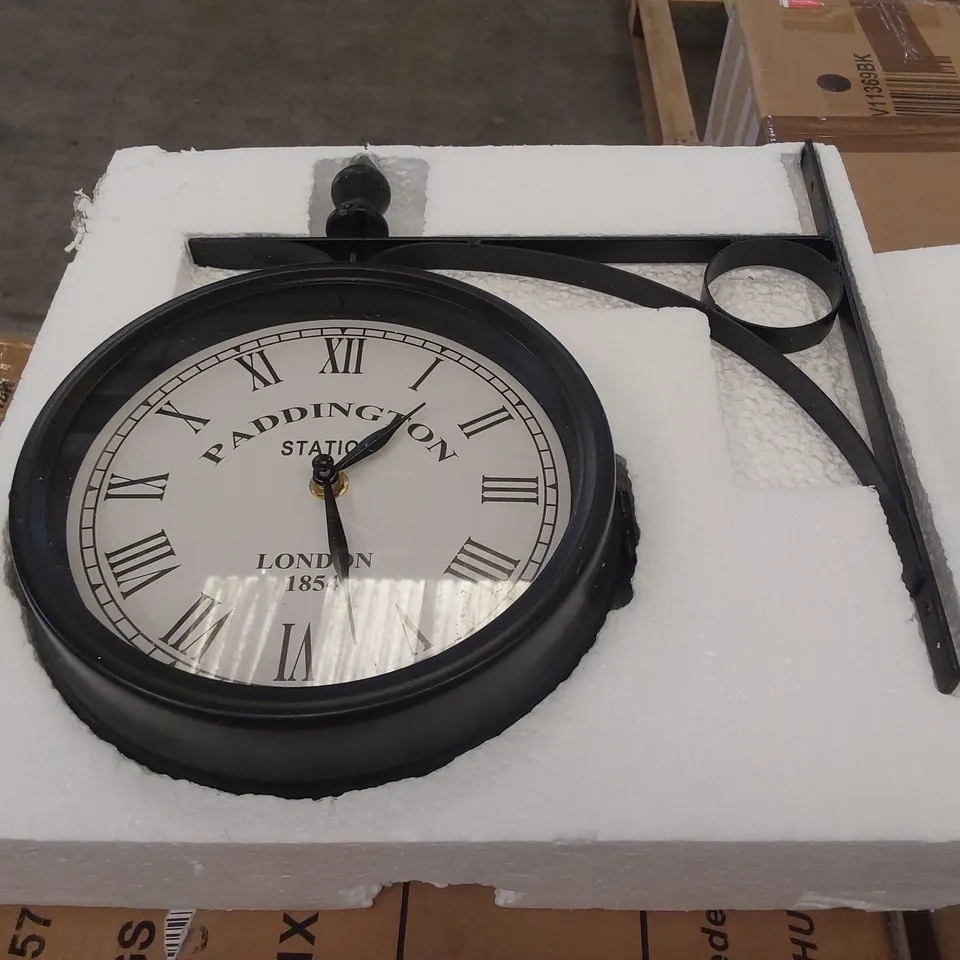 BOXED PADDINGTON STATION OUTDOOR CLOCK