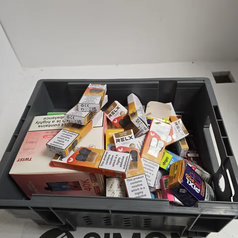 APPROXIMATELY 20 ASSORTED E-CIGARETTE PRODUCTS TO INCLUDE BRANDS SUCH AS QUADRO, DOJO, RELX, ETC - COLLECTION ONLY