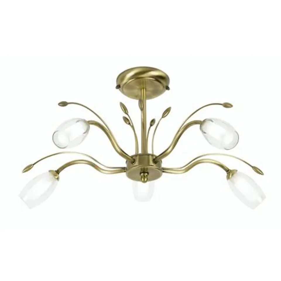 BOXED NEWLAND GLASS SEMI FLUSH MOUNT