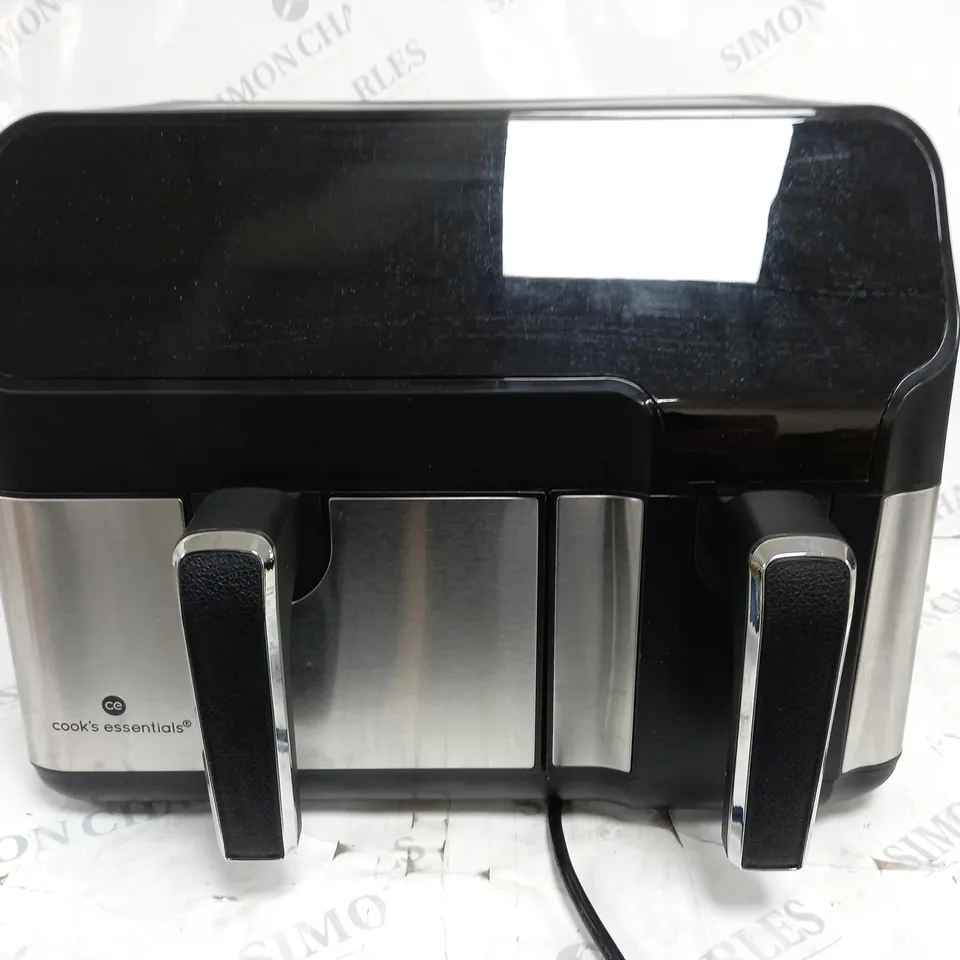 BOXED COOK'S ESSENTIALS 7.7L DUAL AIR FRYER IN BLACK