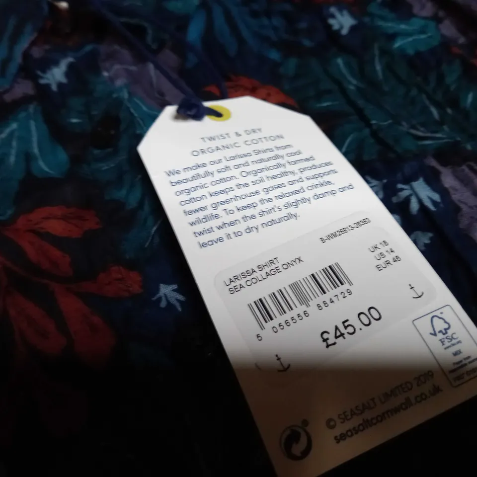 SEA SALT LARISSA SEA COLLAGE SHIRT - SIZE 18