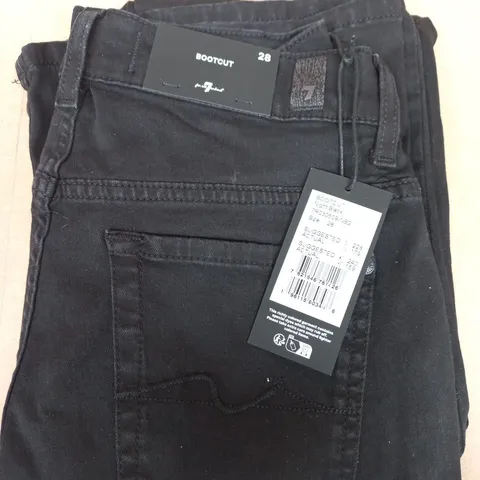 7 FOR ALL MANKIND BOOTCUT JEANS – NIGHT BLACK, UK 28