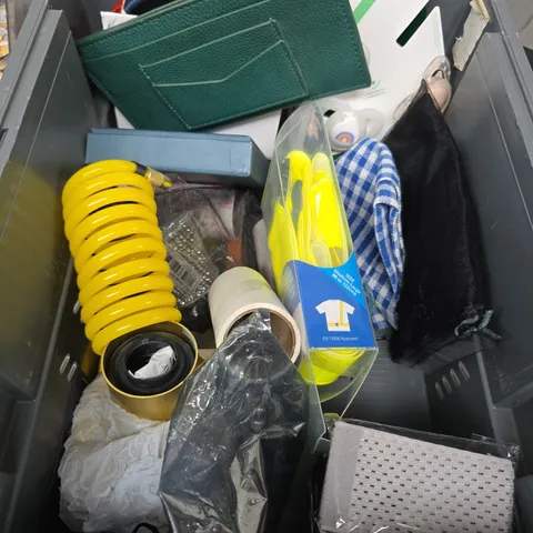 BOX OF ASSORTED ITEMS TO INCLUDE - WALLET - HIFIZ STRAP - WRIST WARMER 