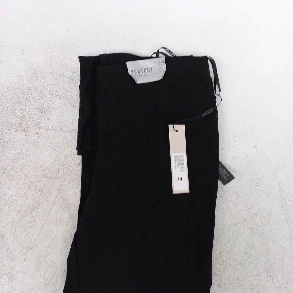 ROMAN BENGALINE BOOTCUT TROUSERS IN BLACK SIZE 14
