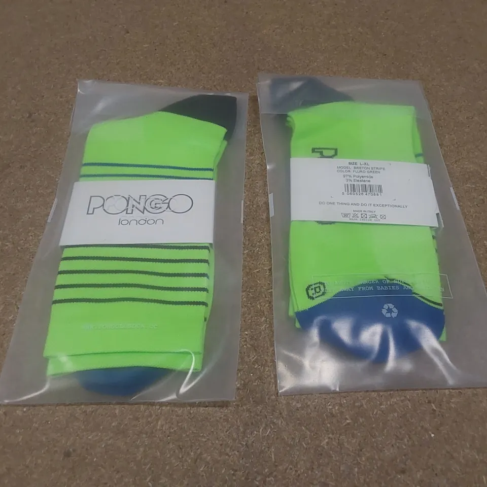 BOX TO CONTAIN A LARGE QUANTITY OF BRAND NEW PAIRS OF PONGO LONDON CYCLING SOCKS // 1 PAIR PER PACK