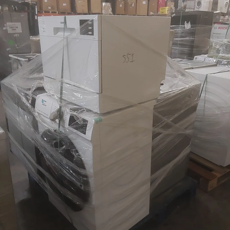 PALLET OF APPROXIMATELY 5 UNPROCESSED RAW RETURN WHITE GOODS TO INCLUDE;