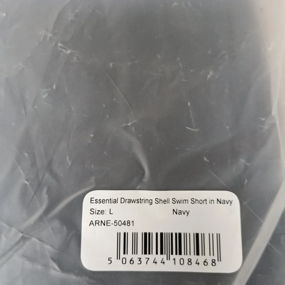 ARNE ESSENTIAL DRAWSTRING NAVY SWIM SHORTS – SIZE L