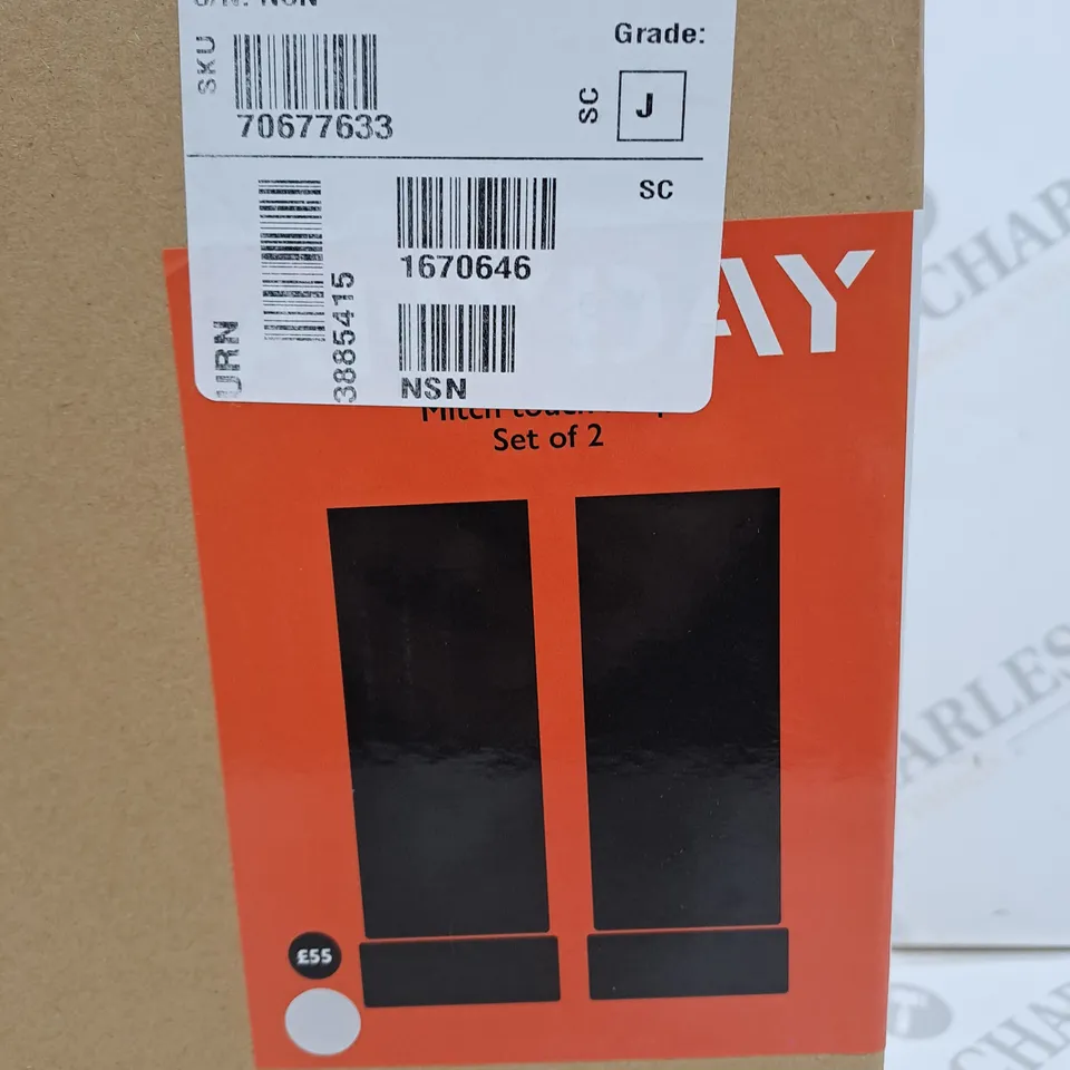 BOXED JOHN LEWIS SET OF 2 MITCH TOUCH LAMP 