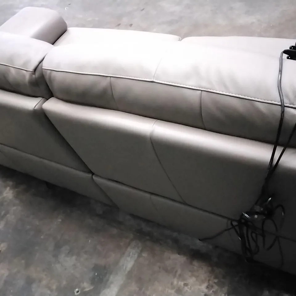 QUALITY ITALIAN DESIGNER GRADO POWER RECLINER LARGE SOFA IN MINK LEATHER 