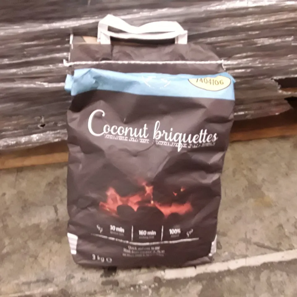 PALLET OF APPROXIMATELY 160 BAGS OF COCONUT BRIQUETTES