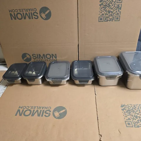 SET OF 6 FOOD STORAGE CONTAINERS 