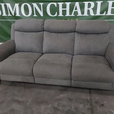 DESIGNER THREE SEATER SOFA GREY FABRIC