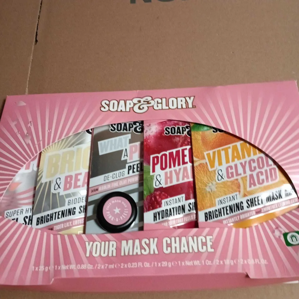 SOAP & GLORY YOUR MASK CHANCE FACIAL SHEET MASK SET – BOXED