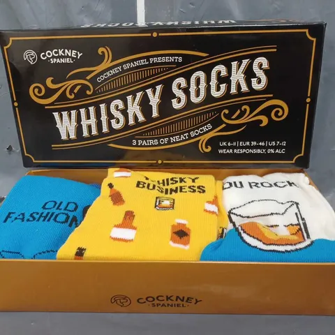 COCKNEY SPANIEL WHISKEY SOCKS (3 PAIRS)