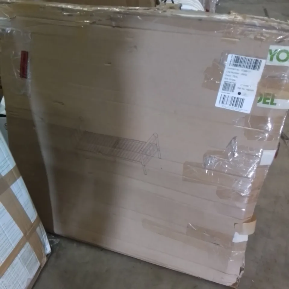 BOXED SINGLE METAL BED - TEAL (1 BOX)
