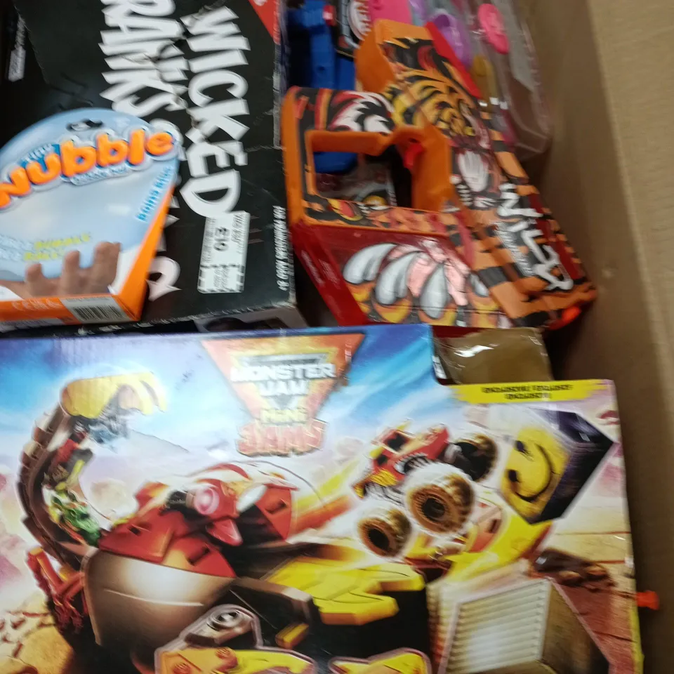 BOX OF APPROXIMATELY 15 TOYS