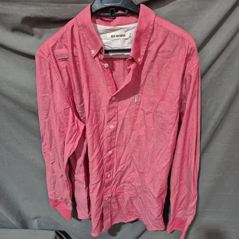 BEN SHERMAN PINK SHIRT, MEN'S BUTTON-DOWN XXL