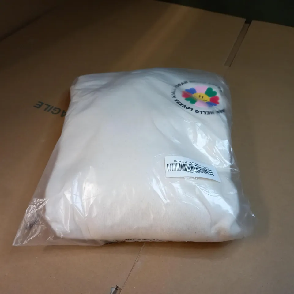 PACKAGED NIALL HORAN WELLO LOVERS OFF WHITE HOODIE