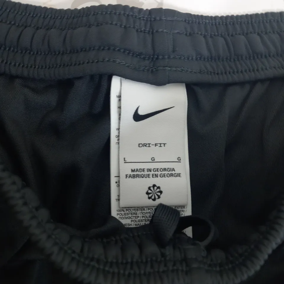 NIKE DRI FIT GREY TRACK BOTTOMS-LARGE