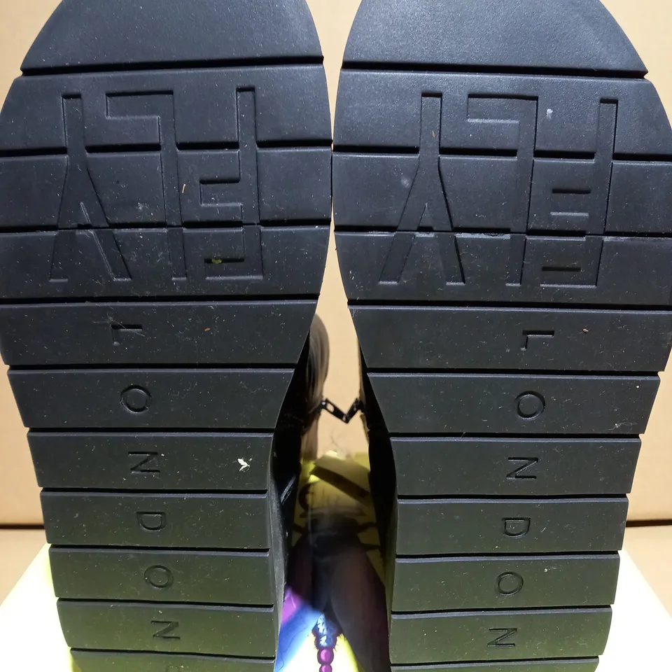 FLY LONDON RENO RUG PETROL WOMENS DARK GREEN BOOTS - SIZE 6