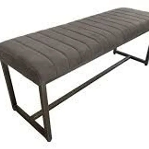 BOXED JULIAN BOWEN BROOKLYN UPHOLSTERED BENCH - CHARCOAL GREY (1 BOX)