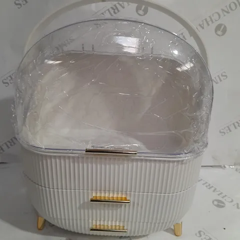 BOXED UNBRANDED WHITE & GOLD STORAGE CONTAINER