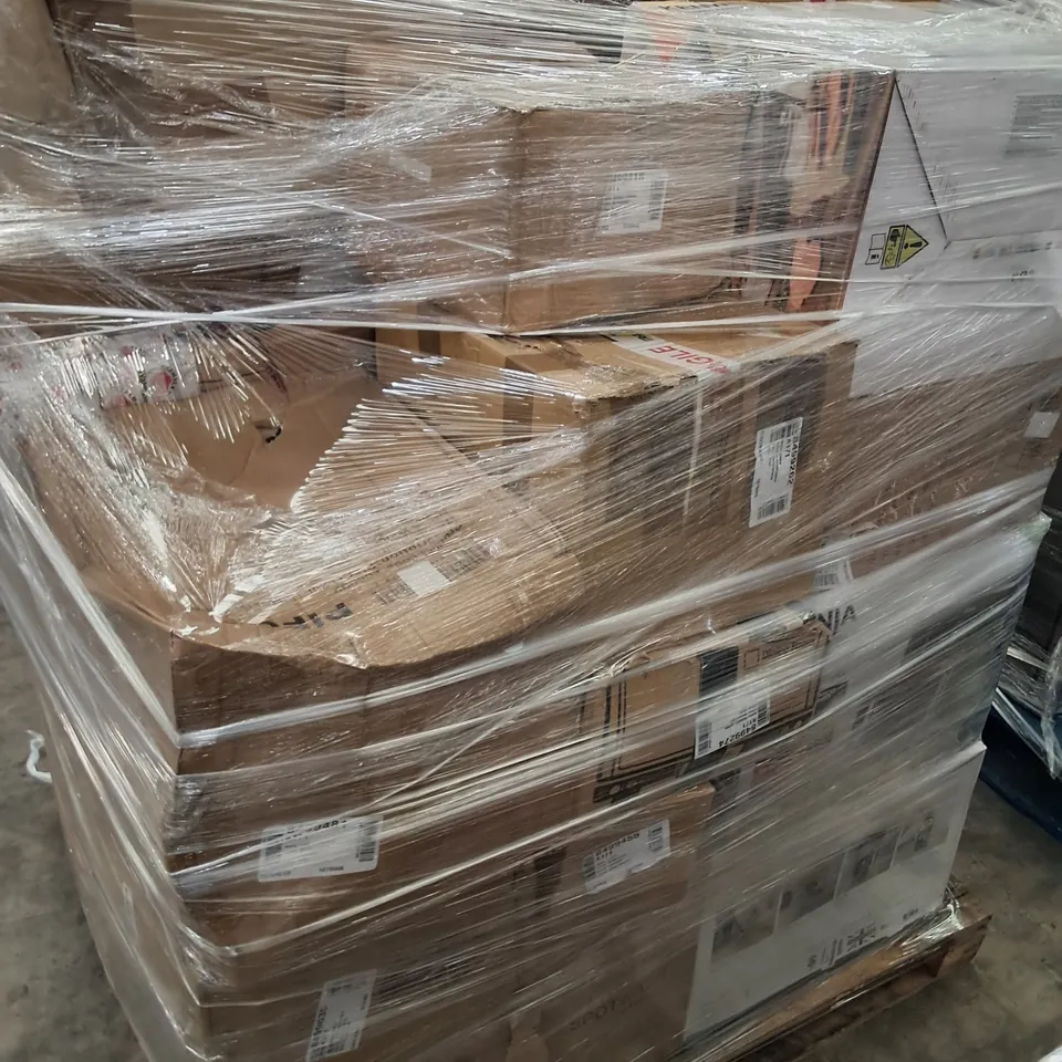 PALLET OF APPROXIMATELY 24 UNPROCESSED RAW RETURN HOUSEHOLD AND ELECTRICAL GOODS TO INCLUDE;