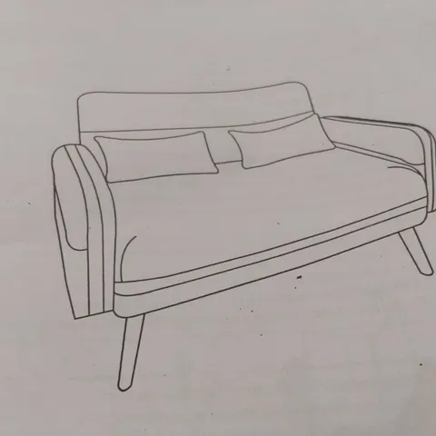 BOXED 2 SEATER UPHOLSTERED LOVESEAT 