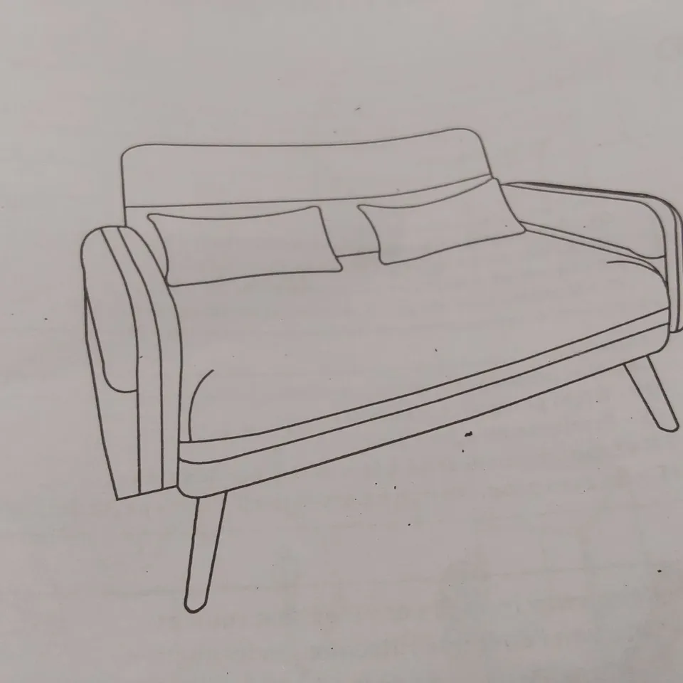 BOXED 2 SEATER UPHOLSTERED LOVESEAT 