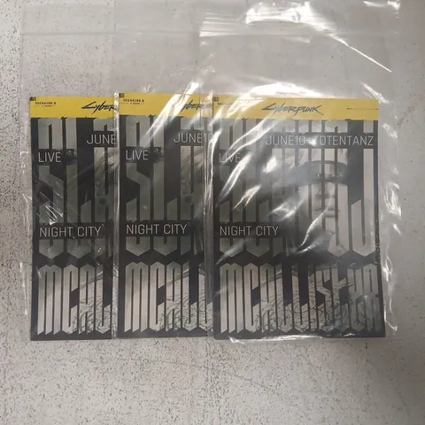 SET OF APPROXIMATELY 10 PACKS TO INCLUDE CYBERPUNK 2077 NIGHT CITY POSTCARDS (3 POSTCARDS PER PACK)