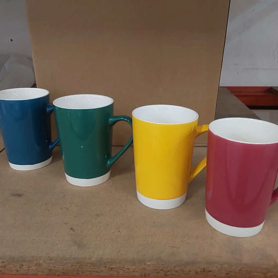 BOXED SET OF 4 JEWEL LATTE MUGS 