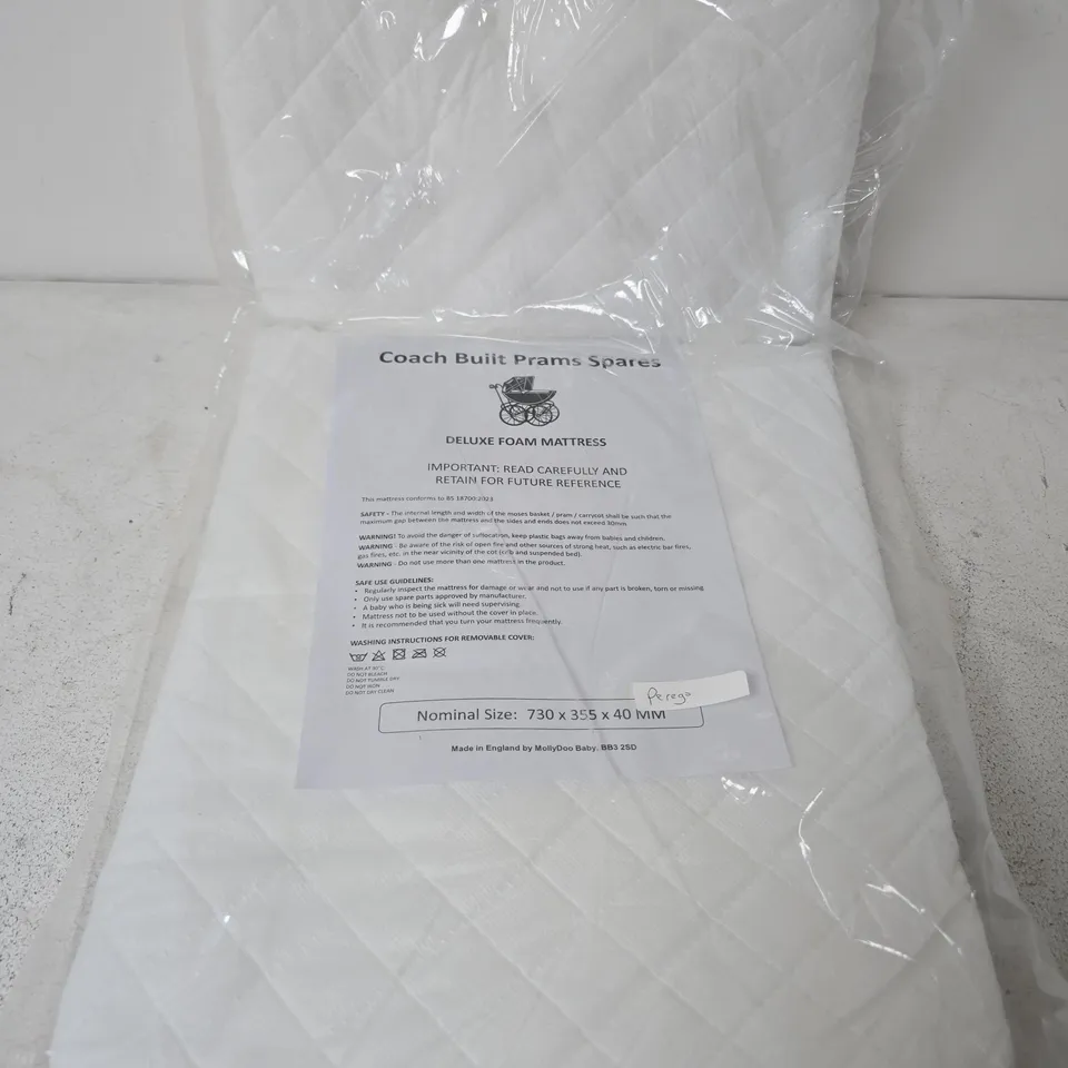 DELUXE FOAM MATTRESS FOR PRAM