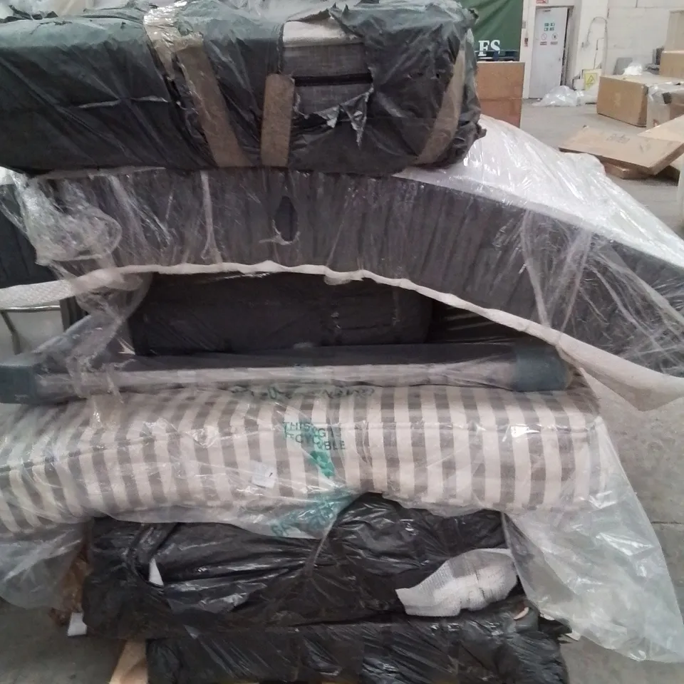 PALLET CONTAINING VARIOUS ASSORTED MATTRESSES AND DIVAN BED BASES