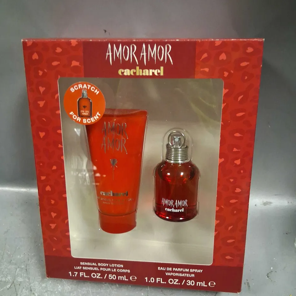 BOXED AMOR AMOR EAHARD BODY LOTION AND EAU DE PARFUM GIFT SET