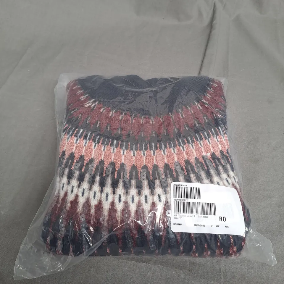 SEALED WHITE STUFF FRANKIE JUMPER IN DARK NAVY -SIZE 12