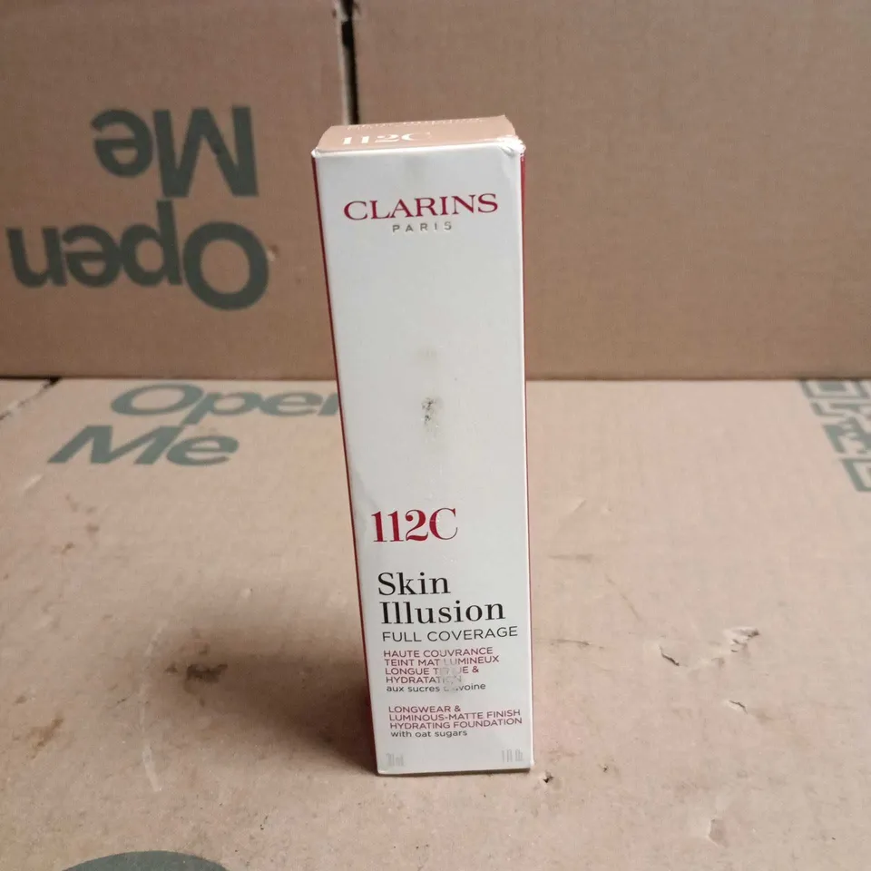 CLARINS PARIS 112C SKIN ILLUSION FULL COVERAGE 30ML BOXED