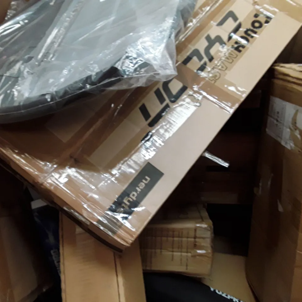 PALLET TO CONTAIN AN ASSORTMENT OF HOUSEHOLD ITEMS TO INCLUDE X BOX ONE GAMES, MONITORS, AND  SOLAR PANELS ECT 