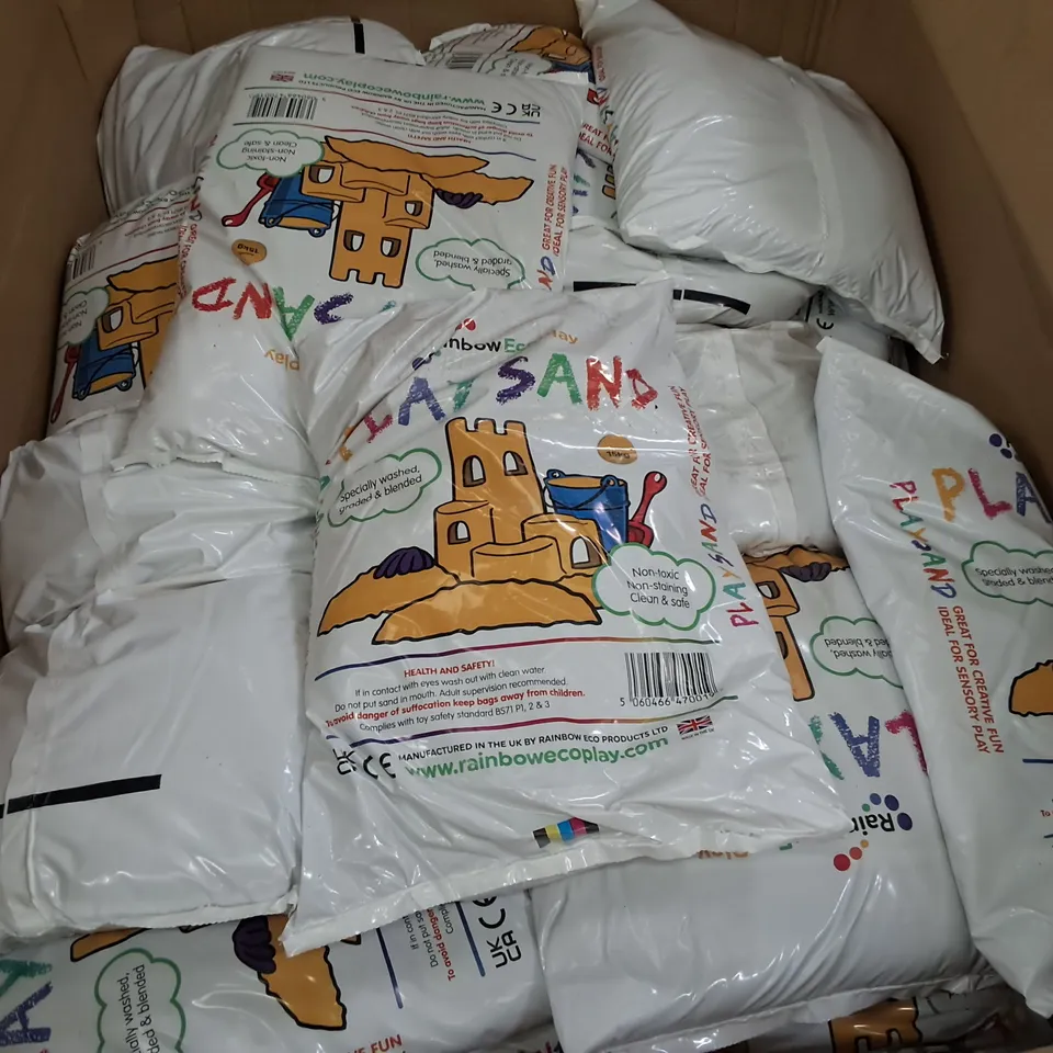 PALLET OF 15KG BAGS OF RAINBOW ECO PLAY SAND