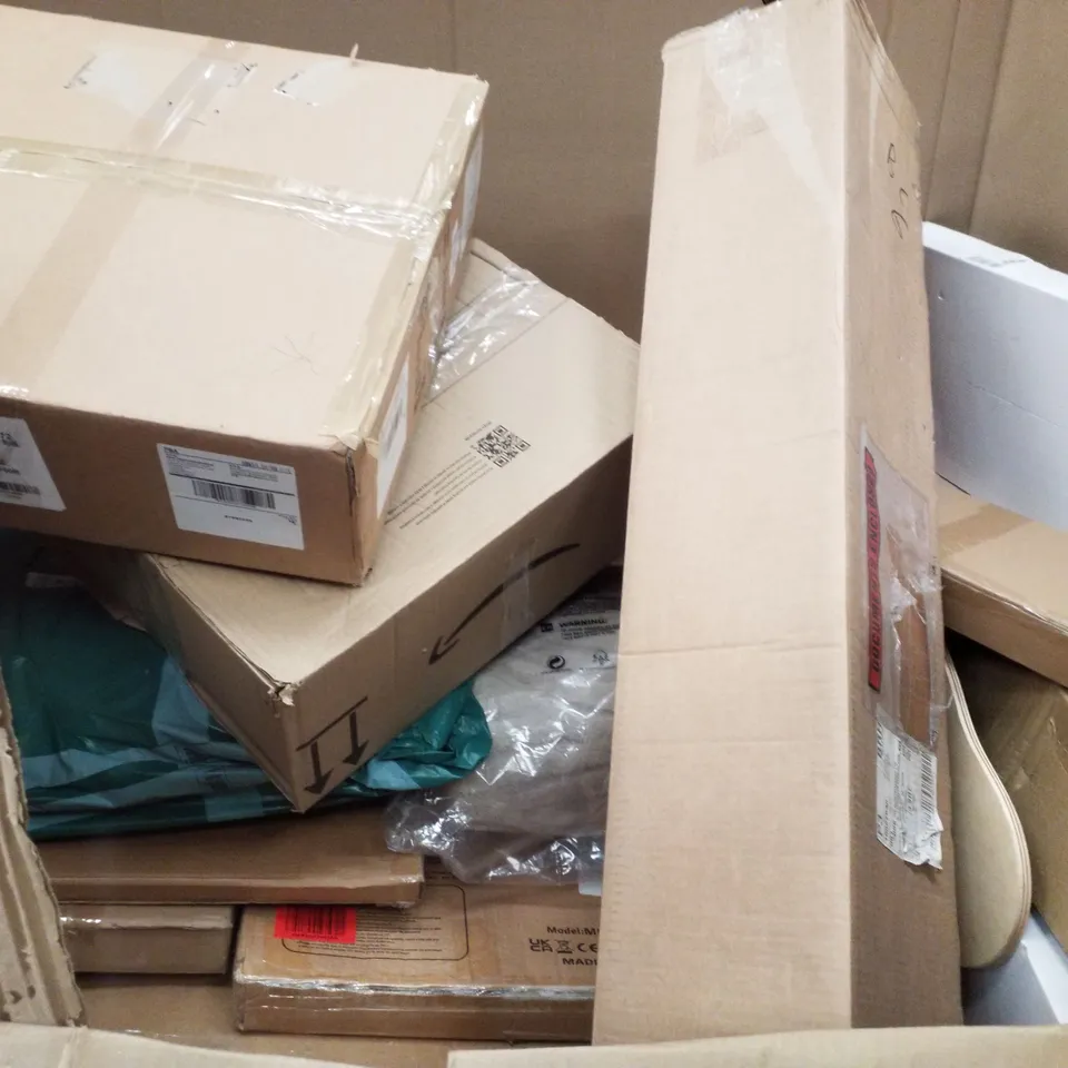 PALLET CONTAINING ASSORTED PRODUCTS INCLUDING ELECTRIC WEED CLEANER, POP UP TENT, FOLDING CHAIR & BUG-A-SALT SALT GUN