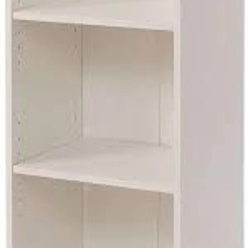 BOXED ESSENTIALS MEDIUM NARROW 3 TIER BOOKCASE - WHITE