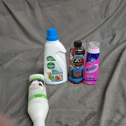TOTE OF APPROXIMATELY 15 HOUSEHOLD LIQUIDS TO INCLUDE VANISH POWER GEL, DETTOL LAUNDRY SANITISER AND UDDERMINT