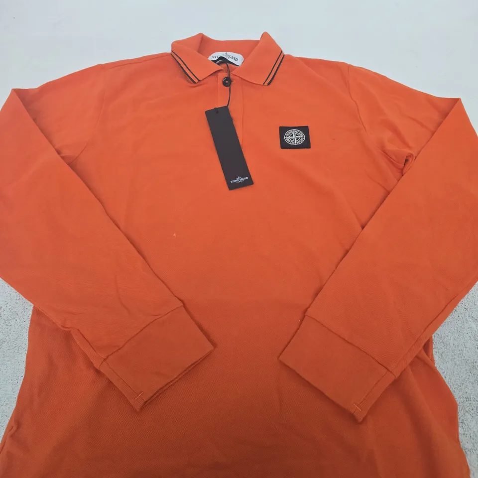 KIDS STONE ISLAND LONG SLEEVE POLO - SIZE UNSPECIFIED